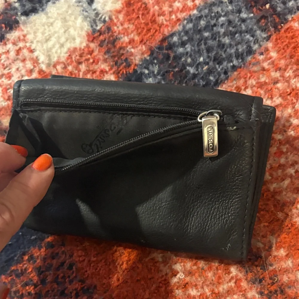 Fossil Black Leather Wallet‎